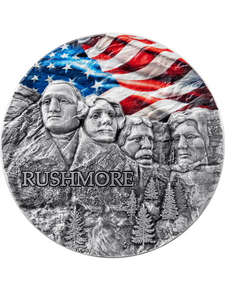 RUSHMORE Special Edition Rock-cut Monuments 2 Oz Silver Coin 10 Cedis Ghana 2024 - Coins & More - Ghana