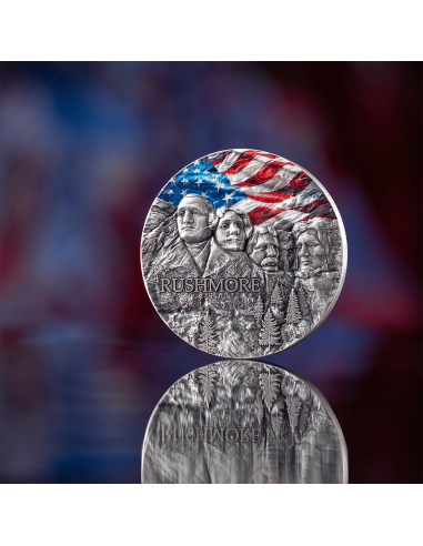 RUSHMORE Special Edition Rock-cut Monuments 2 Oz Silver Coin 10 Cedis Ghana 2024 - Coins & More - Ghana
