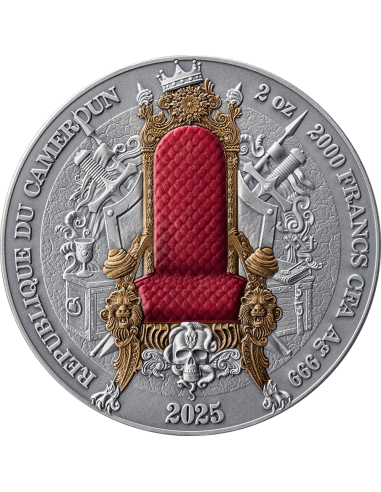 FRENCH EMPIRE Legacy of the Greatest Empires 2 Oz Silver Coin 2000 Francs CFA Cameroon 2025 - Coins & More - Camerun