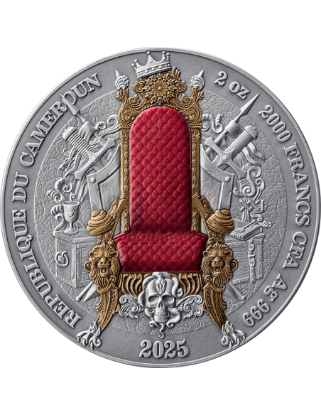 FRENCH EMPIRE Legacy of the Greatest Empires 2 Oz Silver Coin 2000 Francs CFA Cameroon 2025 - Coins & More - Camerun
