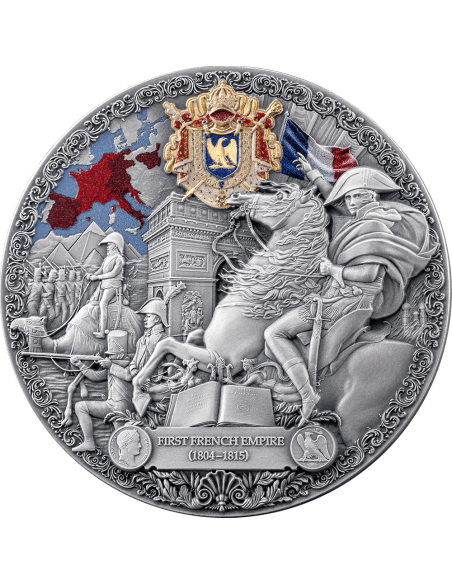 FRENCH EMPIRE Legacy of the Greatest Empires 2 Oz Silver Coin 2000 Francs CFA Cameroon 2025 - Coins & More - Camerun