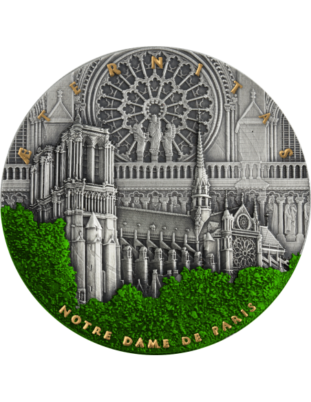 NOTRE DAME DE PARIS 2 Oz Silver Coin 5$ Niue 2021 - Coins & More - Art et Architecture