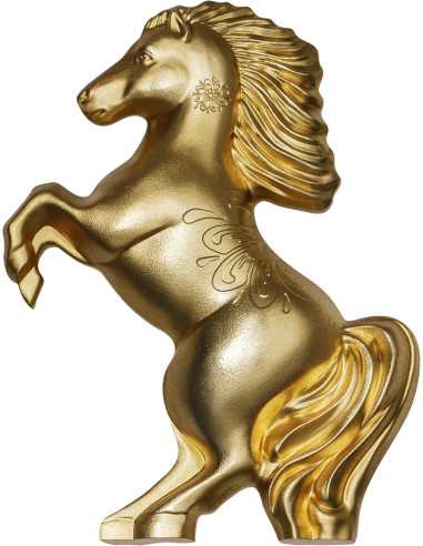 WILD GILDED HORSE Lunar Year 1 Oz Silver Coin 1000 Togrog Mongolia 2026 - Coins & More - Mongolie