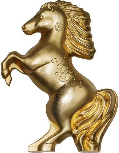 WILD GILDED HORSE Lunar Year 1 Oz Silver Coin 1000 Togrog Mongolia 2026 - Coins & More - Mongolie