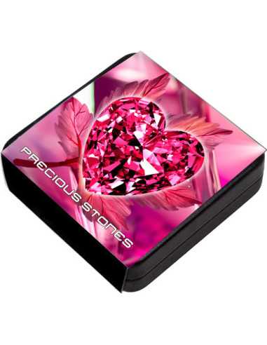 HOLO PINK TOPAZ Precious Gemstones Maple Leaf 1 Oz Silver Coin 5$ Canada 2025 - Coins & More - Canada