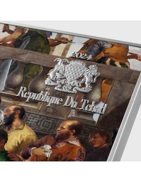THE WEDDING AT CANA By Paolo Veronese Colored 2.5 Oz Silver & 120g Copper Coin 10000 Francs Chad 2024 - Coins & More - Chad