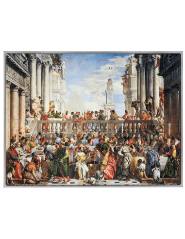 THE WEDDING AT CANA By Paolo Veronese Colored 2.5 Oz Silver & 120g Copper Coin 10000 Francs Chad 2024 - Coins & More - Chad