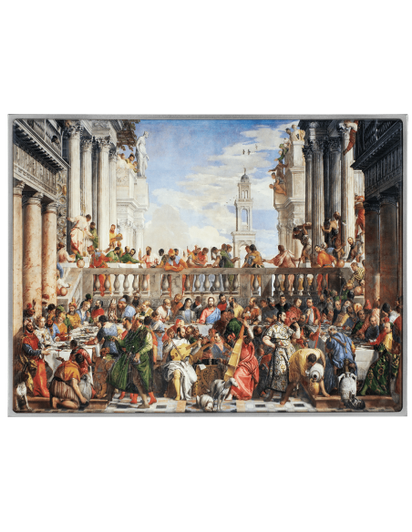 THE WEDDING AT CANA By Paolo Veronese Colored 2.5 Oz Silver & 120g Copper Coin 10000 Francs Chad 2024 - Coins & More - Chad