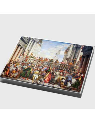 THE WEDDING AT CANA By Paolo Veronese Colored 2.5 Oz Silver & 120g Copper Coin 10000 Francs Chad 2024 - Coins & More - Chad