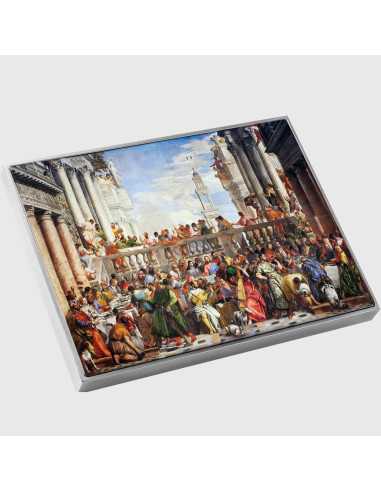 THE WEDDING AT CANA By Paolo Veronese Colored 2.5 Oz Silver & 120g Copper Coin 10000 Francs Chad 2024 - Coins & More - Chad