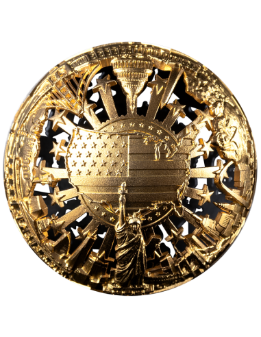 REVOLUTION AND FREEDOM Filigree Spherical 2 Oz Silver Coin 5$ Samoa 2026 - Coins & More - Samoa