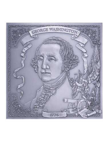 GEORGE WASHINGTON 3D Cube 6 Oz Silver Coin 10$ Barbados 2026 - Coins & More - Barbados
