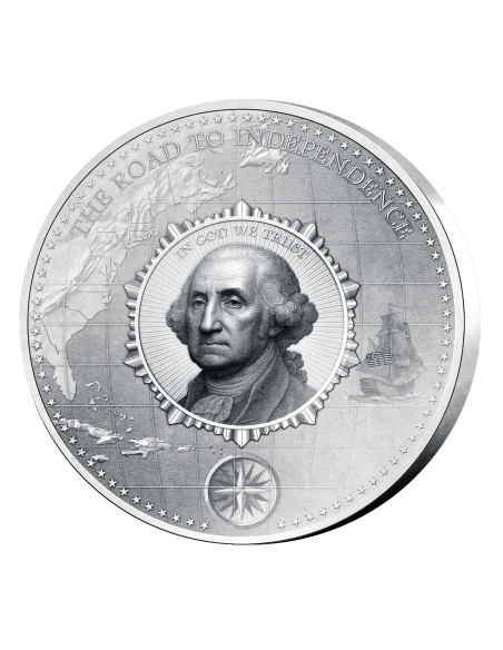 ROAD TO INDEPENDENCE Puzzle 4 Oz Silver Coin 5$ Barbados 2026 - Coins & More - Barbade