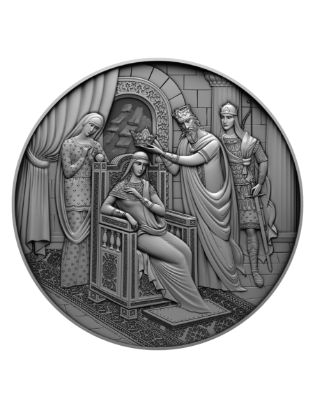 CORONATION OF TINATIN Knight in Panthers Skin 1 Oz Silver Coin 1$ Niue 2021 - Coins & More - Niue