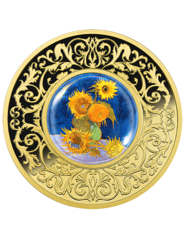 SUNFLOWERS From Vincent Van Gogh Flowers in Painting Silver Coin 500 Francs CFA Cameroon 2025 - Coins & More - Camerún