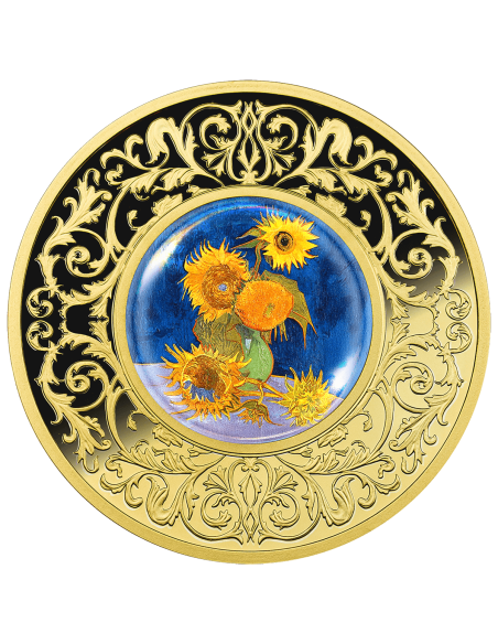 SUNFLOWERS From Vincent Van Gogh Flowers in Painting Silver Coin 500 Francs CFA Cameroon 2025 - Coins & More - Camerún