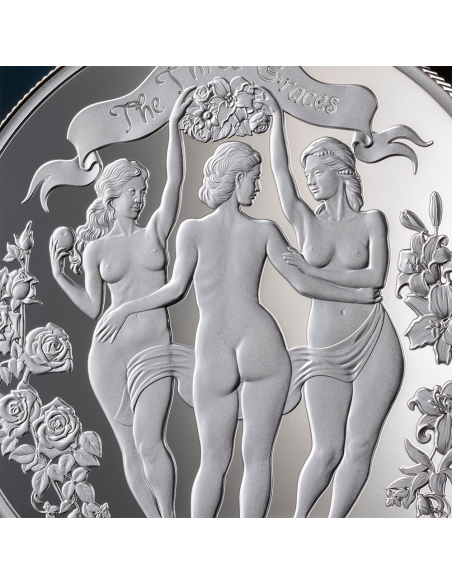 THREE GRACES Bullion Celestial Beauty 1 Oz Silver Coin 1000 Francs Cameroon 2025 - Coins & More - Cameroun