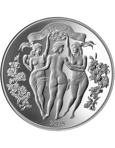 THREE GRACES Bullion Celestial Beauty 1 Oz Silver Coin 1000 Francs Cameroon 2025 - Coins & More - Cameroun