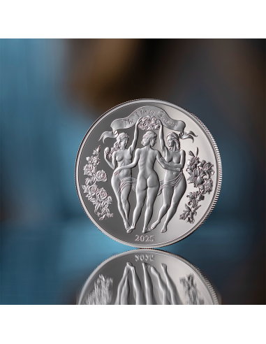 THREE GRACES Bullion Celestial Beauty 1 Oz Silver Coin 1000 Francs Cameroon 2025 - Coins & More - Cameroun