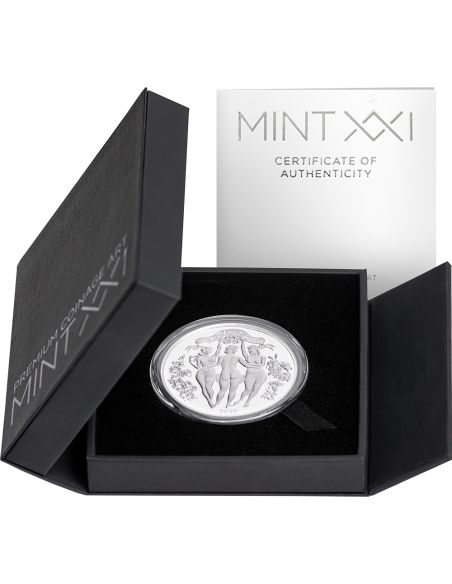 THREE GRACES Signature Selection Celestial Beauty 1 Oz Silver Coin 1000 Francs Cameroon 2025 - Coins & More - Cameroun