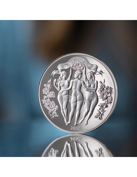 THREE GRACES Signature Selection Celestial Beauty 1 Oz Silver Coin 1000 Francs Cameroon 2025 - Coins & More - Cameroun