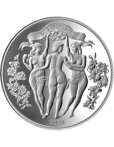 THREE GRACES Signature Selection Celestial Beauty 1 Oz Silver Coin 1000 Francs Cameroon 2025 - Coins & More - Cameroun