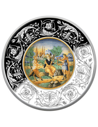 APOLLO AND PAN MIDAS' JUDGEMENT Maiolica 1 Oz Silver Coin 5€ Euro Malta 2025 - Coins & More - Europa