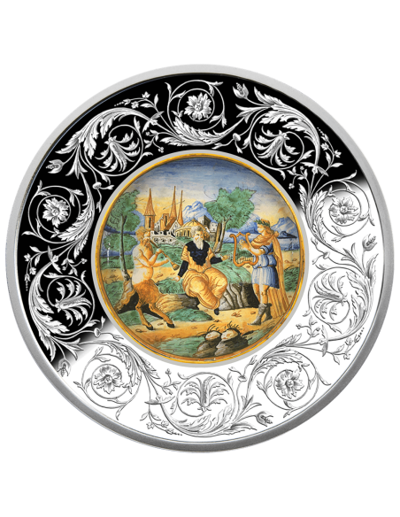 APOLLO AND PAN MIDAS' JUDGEMENT Maiolica 1 Oz Silver Coin 5€ Euro Malta 2025 - Coins & More - Europa