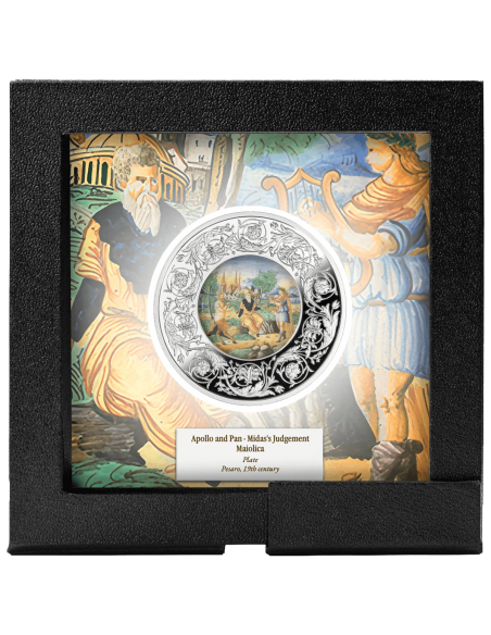 APOLLO AND PAN MIDAS' JUDGEMENT Maiolica 1 Oz Silver Coin 5€ Euro Malta 2025 - Coins & More - Europa