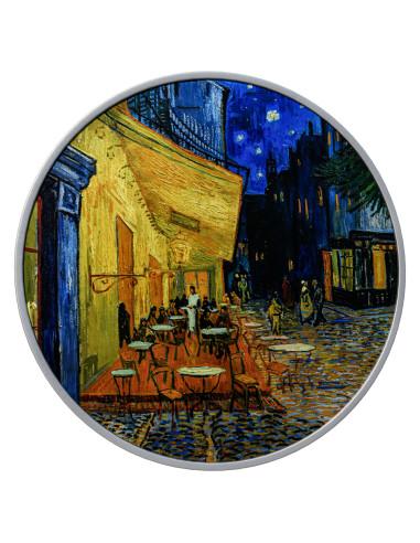 CAFE TERRACE AT NIGHT 2 Oz Silver .985 Kg Copper Coin 2000 Francs Cameroon 2025 - Coins & More - Camerun