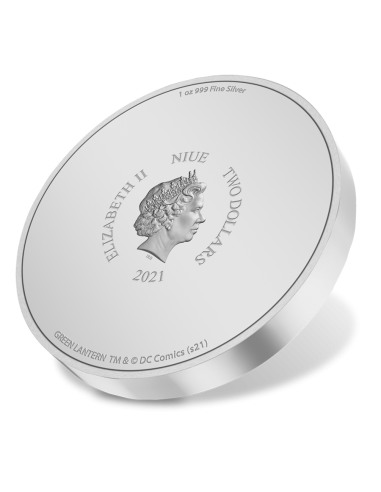 GREEN LANTERN EMBLEM 1 Oz Silver Proof Coin 2$ Dollars Niue 2021 - Coins & More - Niue