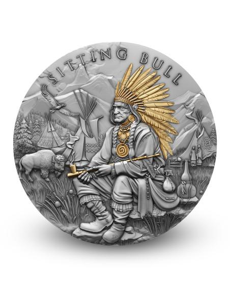 SITTING BULL Legendary Warriors 2 Oz Silver Coin 5$ Niue 2025 - Coins & More - Niue