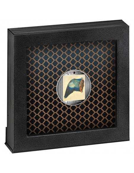 WING OF A EUROPEAN ROLLER Albrecht Dürer Silver Coin 500 Francs Cameroon 2021 - Coins & More - Kamerun