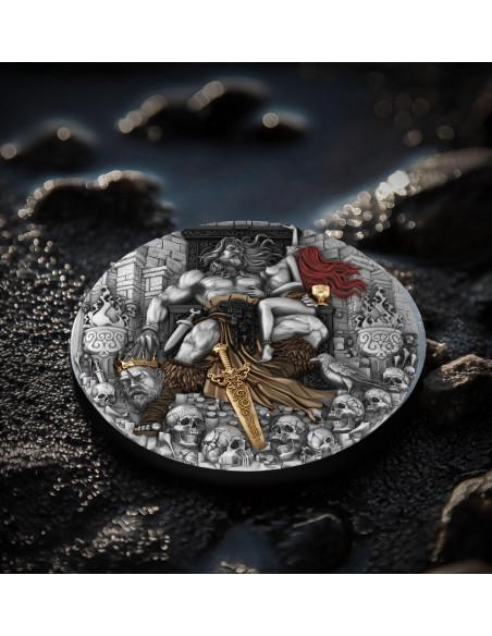 BARBARIAN KING 2 Oz Silver Coin 2000 Francs Cameroon 2025 - Coins & More - Camerún