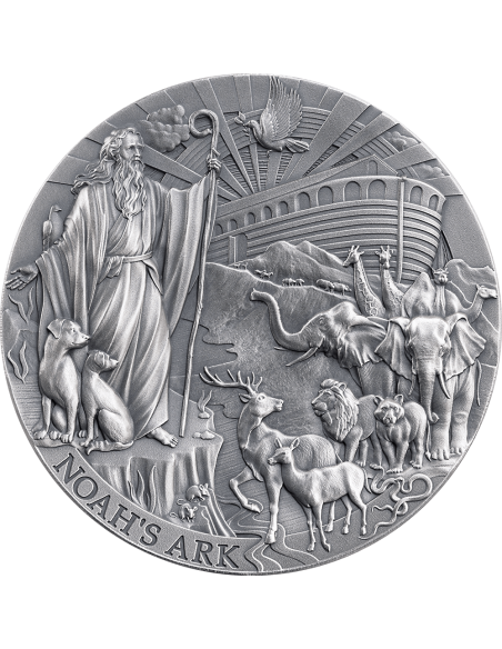 NOAH'S ARK Bible Stories 2 Oz Silver Coin 2000 Francs Cameroon 2025 - Coins & More - Cameroon