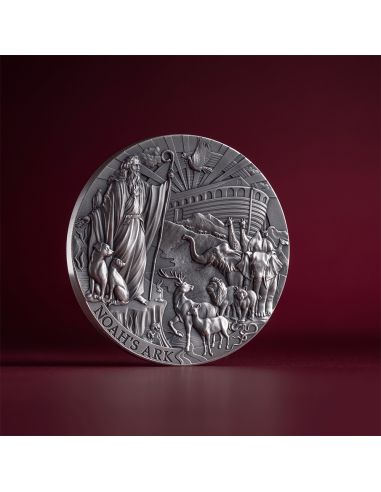 NOAH'S ARK Bible Stories 2 Oz Silver Coin 2000 Francs Cameroon 2025 - Coins & More - Cameroon