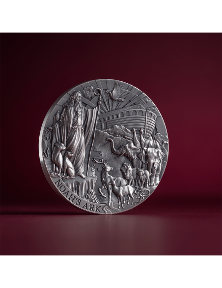 NOAH'S ARK Bible Stories 2 Oz Silver Coin 2000 Francs Cameroon 2025 - Coins & More - Cameroon
