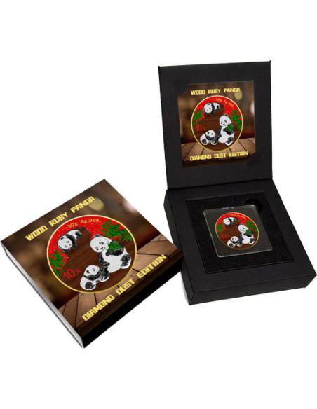 WOODEN PANDA Diamond Dust Edition 30g Silver Coin 10 Yuan China 2025 - Coins & More - China