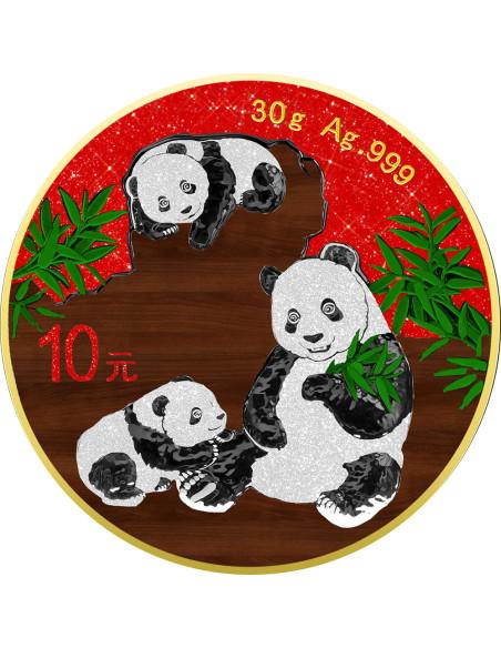 WOODEN PANDA Diamond Dust Edition 30g Silver Coin 10 Yuan China 2025 - Coins & More - China