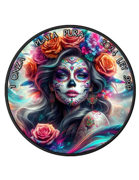 SANTA MUERTE III Libertad 1 Oz Silver coin 1 Onza Mexico 2024 - Coins & More - Mexique