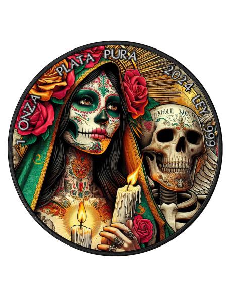 DIA DE LOS MUERTOS VII Day Of The Dead Libertad 1 Oz Silver coin 1 Onza Mexico 2024 - Coins & More - Mexiko
