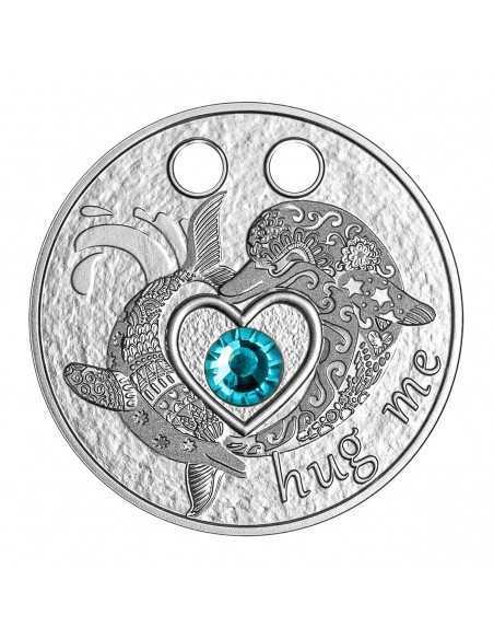 HUG ME DOLPHINS Silver Coin 500 Francs Cameroon 2021