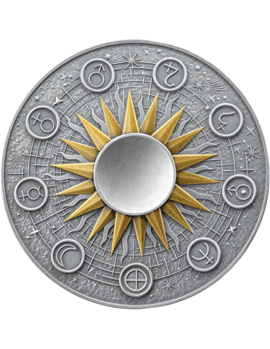 SUN Solar System 2 Oz Silver Coin 10 Cedis Ghana 2025 - Coins & More - Ghana