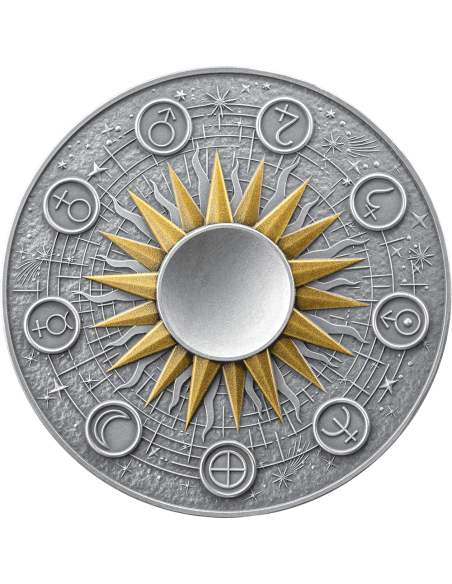 SUN Solar System 2 Oz Silver Coin 10 Cedis Ghana 2025 - Coins & More - Ghana