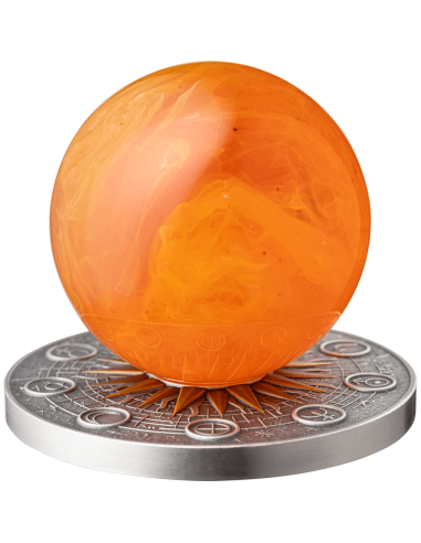 SUN Solar System 2 Oz Silver Coin 10 Cedis Ghana 2025 - Coins & More - Ghana