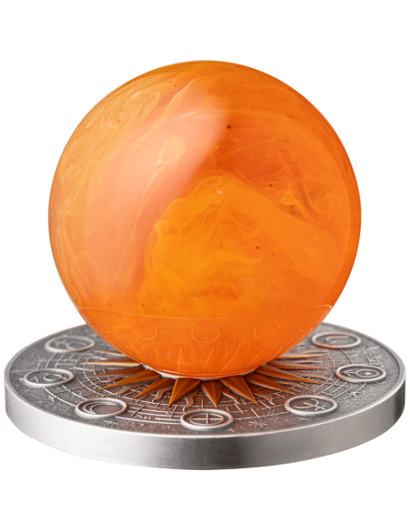 SUN Solar System 2 Oz Silver Coin 10 Cedis Ghana 2025 - Coins & More - Ghana
