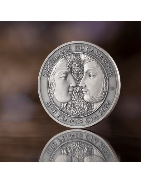KAMA SUTRA III Moments of Love Kamasutra 1 Oz Silver Coin 1000 Francs Cameroon 2025 - Coins & More - Cameroun