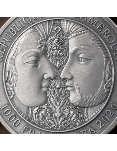 KAMA SUTRA III Moments of Love Kamasutra 1 Oz Silver Coin 1000 Francs Cameroon 2025 - Coins & More - Cameroun