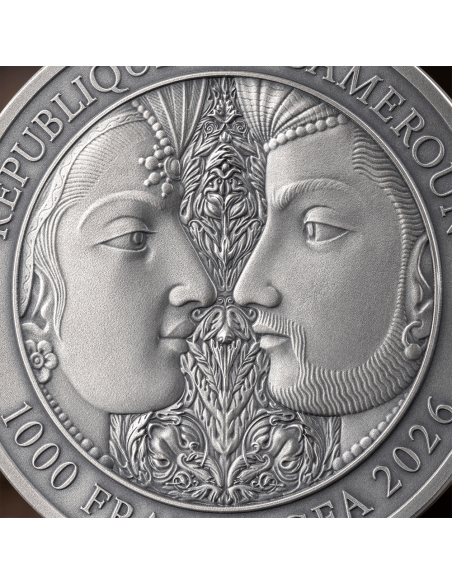 KAMA SUTRA III Moments of Love Kamasutra 1 Oz Silver Coin 1000 Francs Cameroon 2025 - Coins & More - Cameroun