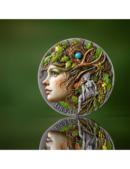 DRYAD Nature Spirits 2 Oz Silver Coin 2000 Francs Cameroon 2025 - Coins & More - Cameroun